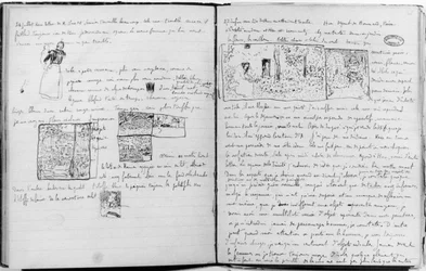 Seiten aus Edouard Vuillards Tagebuch, 1890-1940 (Feder und Tinte auf liniertem Papier)